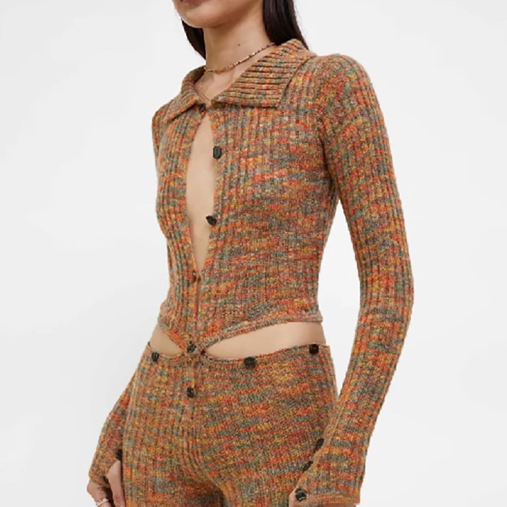 NWT RUVE Vaona Knit Long Sleeves Top & Short Set Romer - Multi Color - Picture 4 of 11